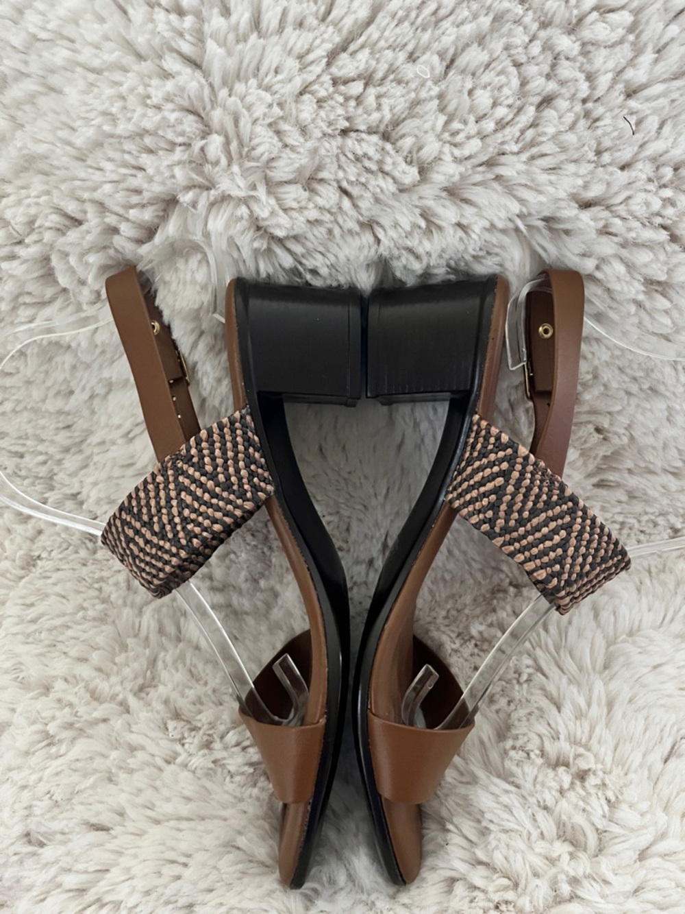Italian Shoemakers Brown Woven-Strap Slingback Sandals..NWOT - Picture 2 of 6